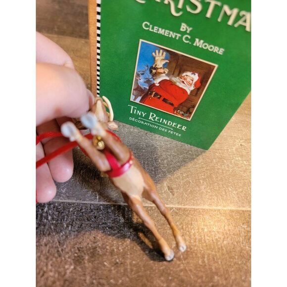 Hallmark Tiny Reindeer 2001 Twas the Night Before Christmas ornament Xmas decor - Picture 3 of 4
